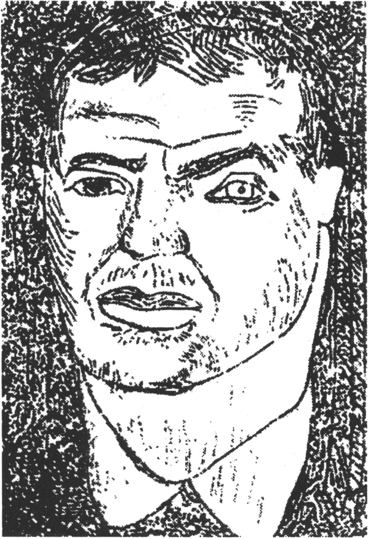 Давид Бурлюк в 1911 году. Офорт В. Бурлюка