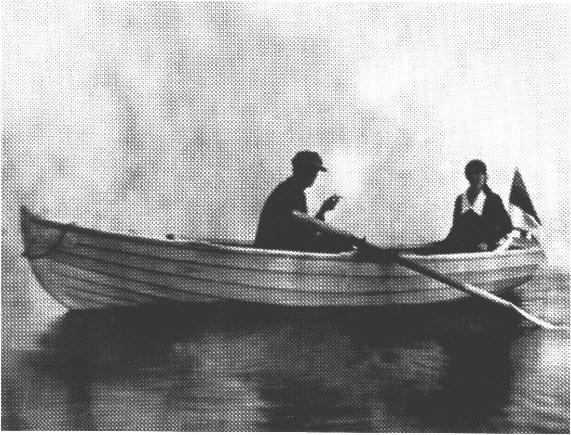Игорь Северянин и Фелисса Круут-Лотарева на озере. 1926 г.